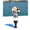 Bottle Stopper Black and White Round - Original Murano Glass OMG® + Gift Box