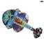 Glass Violin - sculpture in chalcedony glass - Original Murano Glass Omg