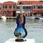 Glass Violin - sculpture in chalcedony glass - Original Murano Glass Omg