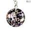 Keychain - Silver or Gold Leaf - Original Murano Glass