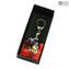 Llavero cuadrado - con Millefiori - Cristal de Murano original OMG
