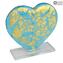 My Love - heart glass with gold - Original Murano Glass OMG