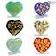 Meine Liebe - Herzglas mit Gold - Original Murano Glass OMG