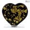 My Love - heart glass with gold - Original Murano Glass OMG