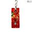 Keychain - with Silver or Gold Leaf - Original Murano Glass