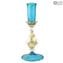 經典威尼斯藍色燭台-穆拉諾玻璃
