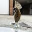Papagaio Preto - Escultura de Vidro - Vidro Murano Original OMG