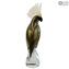 Black Parrot - Glass Sculpture - Original Murano Glass OMG