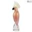 粉紅鸚鵡-玻璃雕塑-原裝Murano玻璃OMG