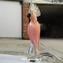 Pink Parrot - Escultura de vidrio - Vidrio de Murano original OMG