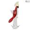 Red Parrot - Glass Sculpture - Original Murano Glass OMG