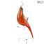 Red Esotic Parrot - Glass Sculpture - Original Murano Glass OMG