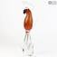 Red Esotic Parrot - Escultura en vidrio - Vidrio de Murano original OMG