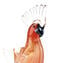 Red Esotic Parrot - Escultura en vidrio - Vidrio de Murano original OMG