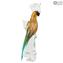 Papagaio Equador - Escultura em vidro - Vidro original de Murano OMG