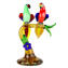 Couple of Parrots on Branch - Handmade - Original Murano Glass OMG