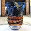 カリフ限定-青いガラスの花瓶-オリジナルのムラーノガラス