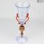 Venetian Goblet Rossetto - King Drinking Glass - Original Murano Glass OMG