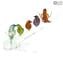 Moineaux sur une branche - Or 24kt - Verre de Murano Original OMG