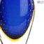 Vase Egg Baleton - Bleu Sommerso - Verre de Murano Original OMG