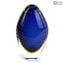 Vase Egg Baleton - Blue Sommerso - Original Murano Glass OMG