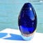 Vase Egg Baleton-Blue Sommerso-오리지널 Murano Glass OMG