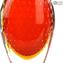 Vase Egg Baleton - Red Sommerso - Verre de Murano Original OMG