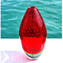 Vase Egg Baleton-Red Sommerso-오리지널 무라노 글래스 OMG