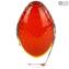 Vase Egg Baleton-Red Sommerso-오리지널 무라노 글래스 OMG