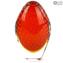 Vase Egg Baleton - Red Sommerso - Verre de Murano Original OMG