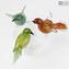 3 Sparrows Nest - Crystal and Gold - Original Murano Glass OMG