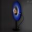 Disc on Stand Table Lamp - Sky - Original Murano Glass