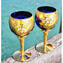 Set di 2 bicchieri Tre fuochi Blu - You&Me - vetro di Murano originale