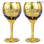 Conjunto de 2 copos Trefuochi Blue - You & Me - Vidro Murano Original