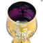Juego de 2 Copas Trefuochi violeta oscuro - You&Me - Cristal de Murano original