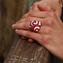 Ring Charming - Rot - Original Murano Glas OMG