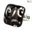 Anillo Encanto - Negro - Cristal de Murano Original OMG