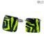 Abotoaduras - Fluo Geen - Vidro Murano Original OMG