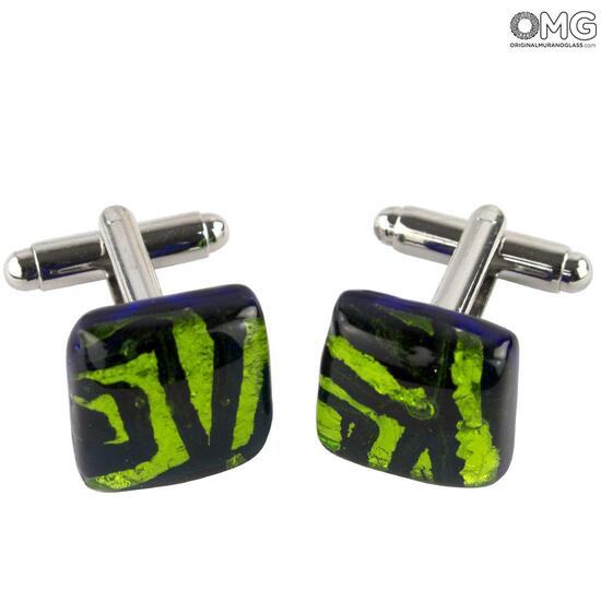 boutons de manchette_tiger_green_original_murano_glass_2.jpg