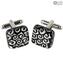 Cufflinks - Black - Original Murano Glass OMG