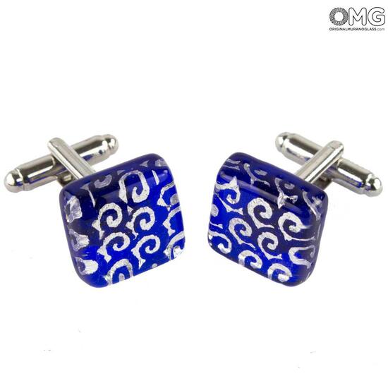 boutons de manchette_dark_blue_silver_original_murano_glass_2.jpg