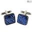 Cufflinks - Navy Blue - Original Murano Glass OMG