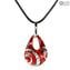 Drop pendant - Rosso - Original Murano Glass