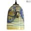 Hanging Lamp Fantasy - Light Blue - Original Murano