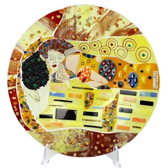thre_kiss_klimt_full_round_plate_murano_glass_1.jpg
