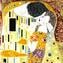 The Kiss - klimt canvas tribute - Glass Paint