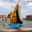 Barco à vela Baleton - Escultura original em vidro de Murano