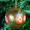 Christmas Ball - gold and murrine - Murano Glass Xmas
