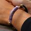 Bracelet Fiammingo - Perla lunga Rosa con Avventurina - Vetro di Murano Originale OMG