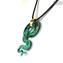 Snake pendant - Green - Original Murano Glass